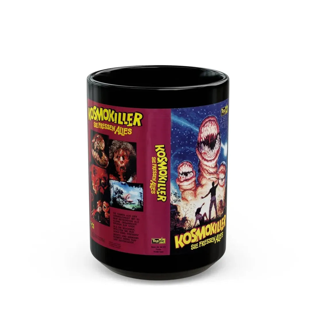 KOSMOKILLER SIE FRESSEN ALLIES (VHS COVER) - Black Coffee Mug 15oz - Go Mug Yourself