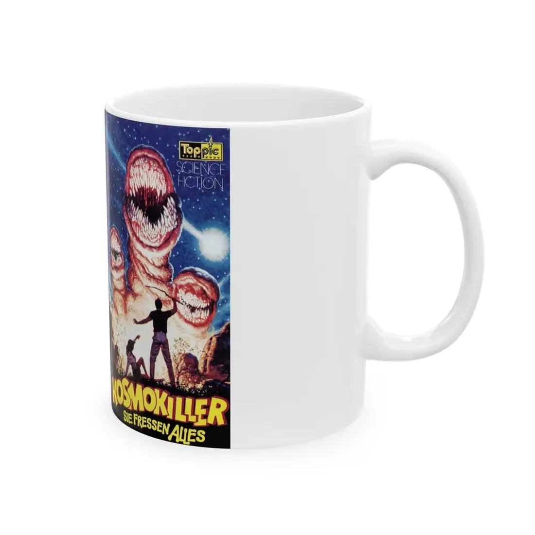 KOSMOKILLER SIE FRESSEN ALLIES (VHS COVER) - White Coffee Mug - Go Mug Yourself