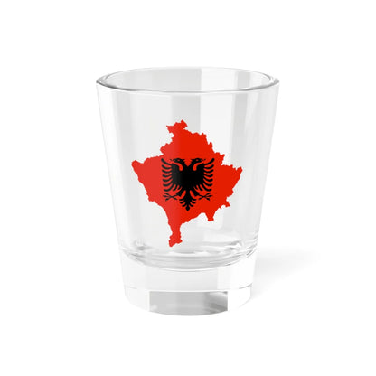 Kosovo with flag of Albania (Albania) Shot Glass 1.5oz 1.5oz - Go Mug Yourself