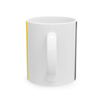 Kost ar Choed traditional district flag (France) White Coffee Mug-Go Mug Yourself
