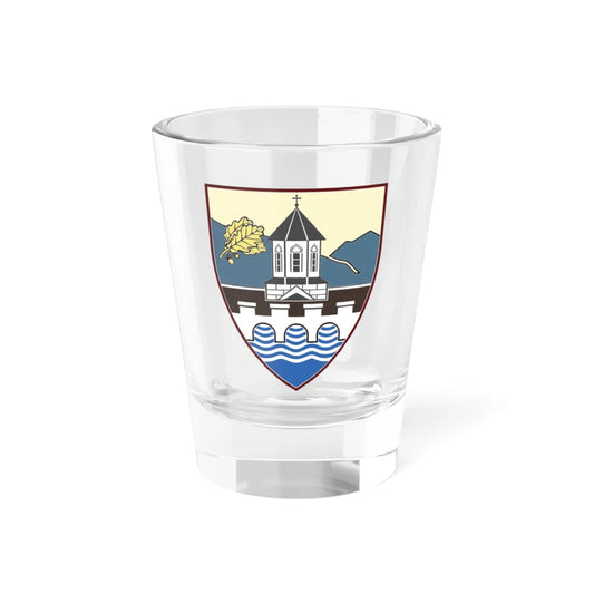 Kozarska Dubica grb (Bosnia and Herzegovina) (Coat of Arms) Shot Glass 1.5oz 1.5oz - Go Mug Yourself