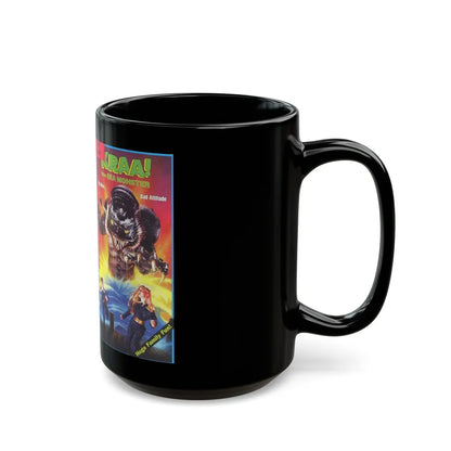 KRAA THE SEA MONSTER FAMILY (VHS COVER) - Black Coffee Mug-Go Mug Yourself