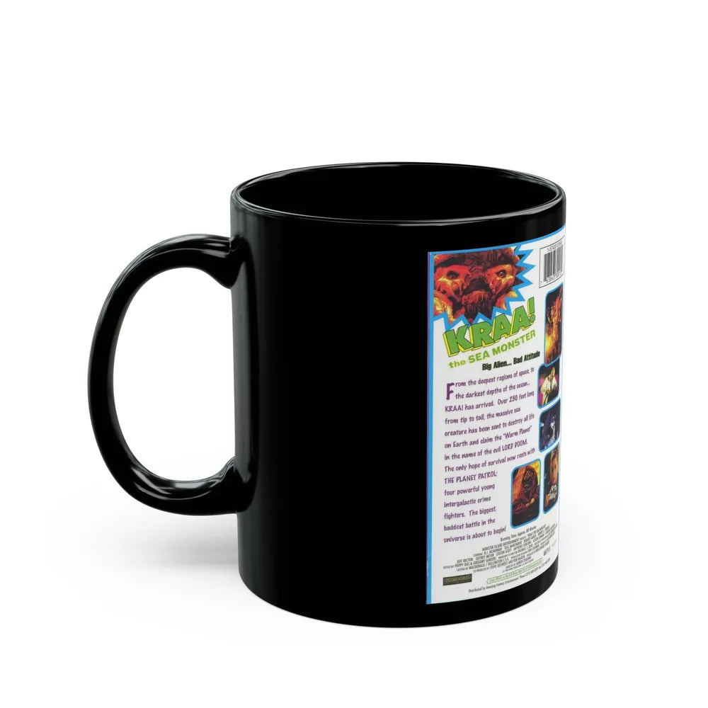 KRAA THE SEA MONSTER FAMILY (VHS COVER) - Black Coffee Mug-Go Mug Yourself