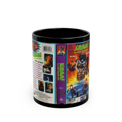 KRAA THE SEA MONSTER (VHS COVER) - Black Coffee Mug 11oz - Go Mug Yourself