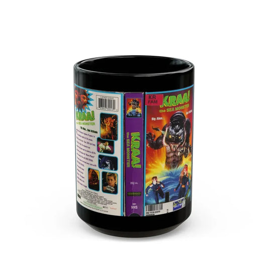 KRAA THE SEA MONSTER (VHS COVER) - Black Coffee Mug 15oz - Go Mug Yourself