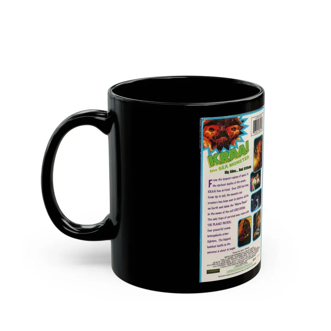 KRAA THE SEA MONSTER (VHS COVER) - Black Coffee Mug - Go Mug Yourself