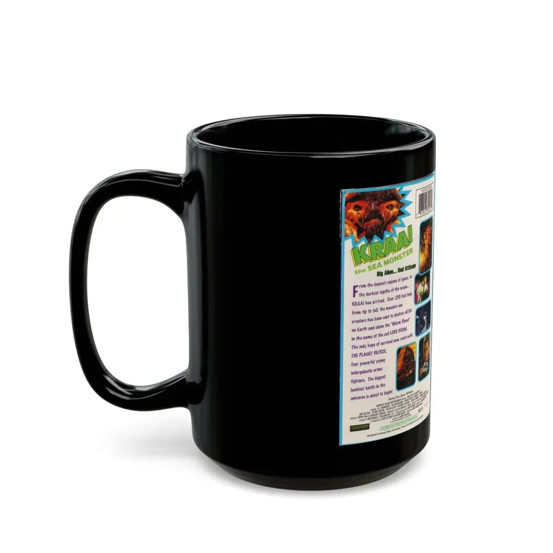 KRAA THE SEA MONSTER (VHS COVER) - Black Coffee Mug - Go Mug Yourself