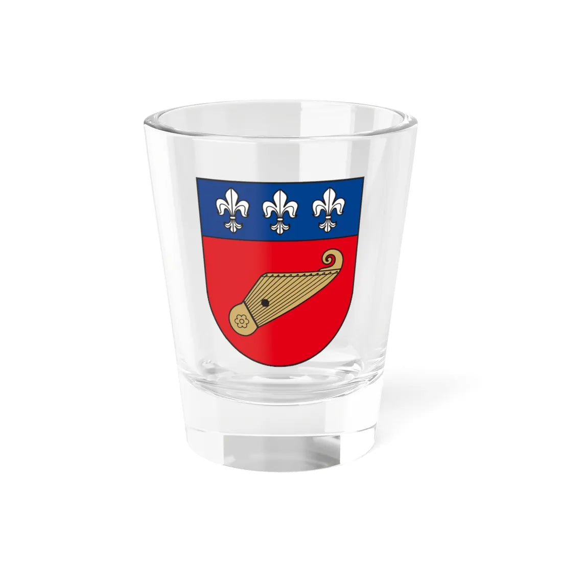 Krekenavos herbas (Lithuania) (Coat of Arms) Shot Glass 1.5oz 1.5oz - Go Mug Yourself