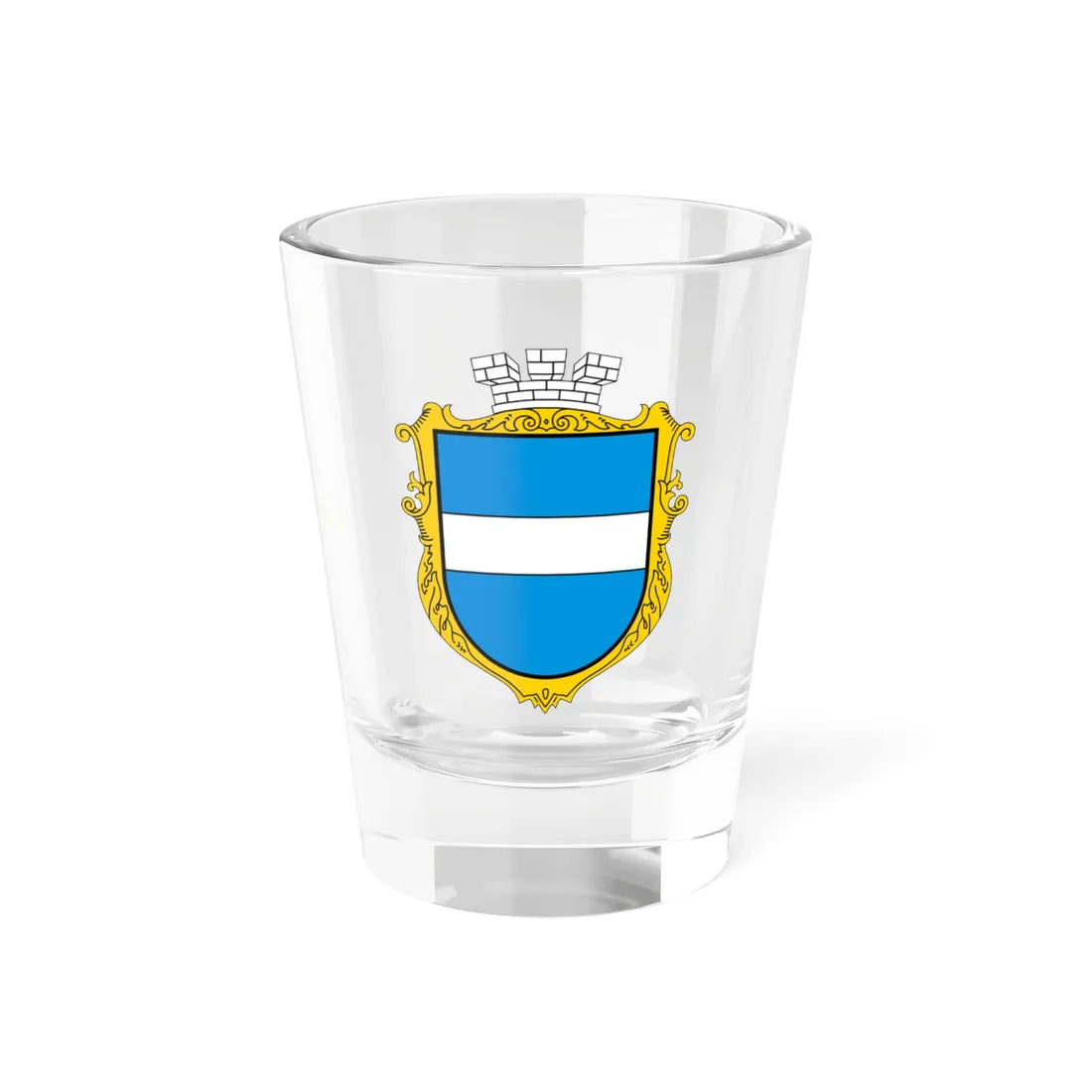 Kremenchuk coat of arms middle (Ukraine) (Coat of Arms) Shot Glass 1.5oz 1.5oz - Go Mug Yourself