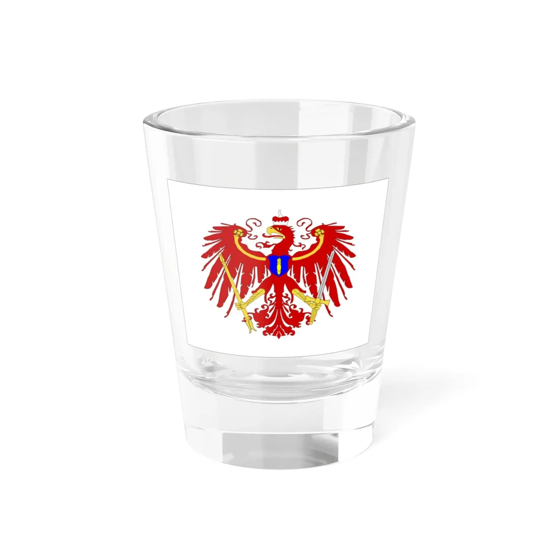 Kriegsflagge Kur-Brandenburgische Flotte (Germany) Shot Glass 1.5oz 1.5oz - Go Mug Yourself