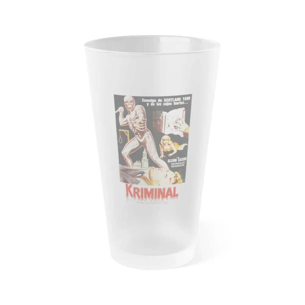 KRIMINAL 1966 Movie Poster - Frosted Pint Glass 16oz-16oz-Frosted-Go Mug Yourself