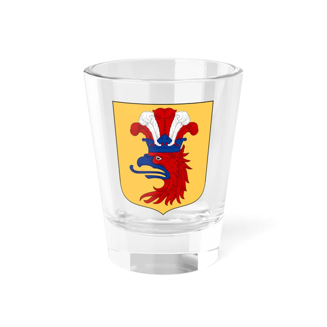 Kristianstad läns vapen (Sweden) (Coat of Arms) Shot Glass 1.5oz 1.5oz - Go Mug Yourself