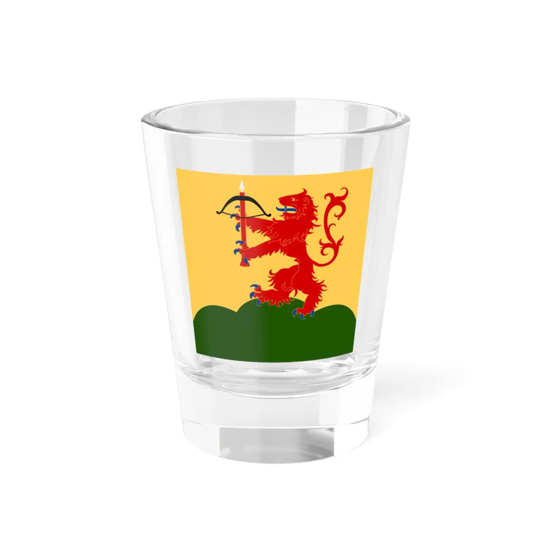 Kronobergs lan vapenflagga (Sweden) Shot Glass 1.5oz 1.5oz - Go Mug Yourself