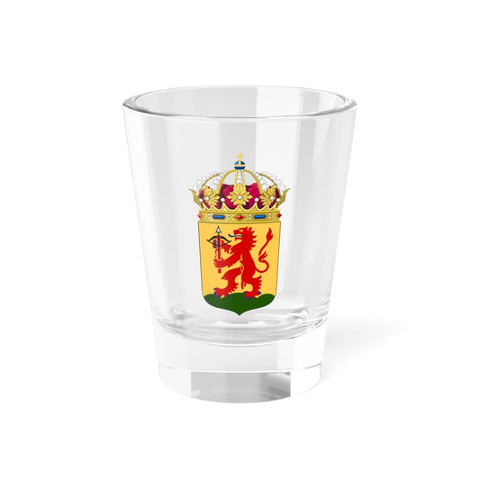 Kronobergs läns vapen crowned (Sweden) (Coat of Arms) Shot Glass 1.5oz 1.5oz - Go Mug Yourself
