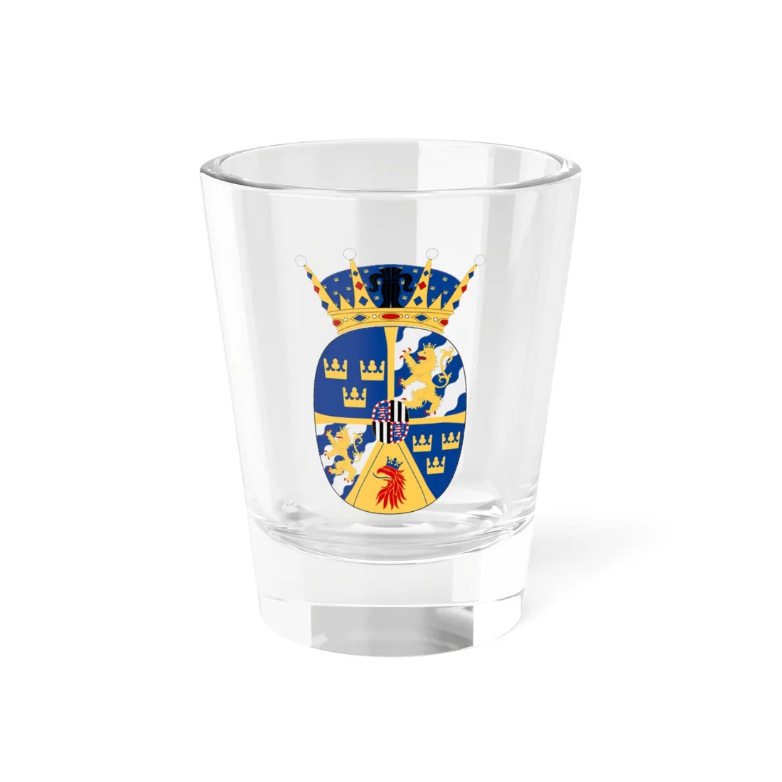 Kronprinsessan Louise vapen (Sweden) (Coat of Arms) Shot Glass 1.5oz 1.5oz - Go Mug Yourself