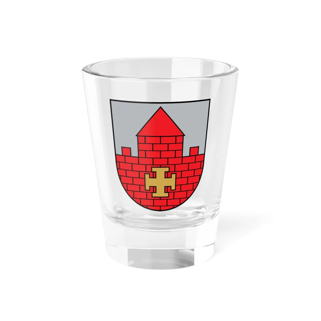 Krustpils COA (Latvia) (Coat of Arms) Shot Glass 1.5oz 1.5oz - Go Mug Yourself
