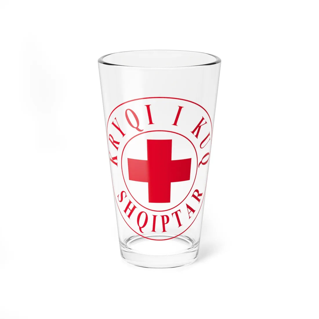 Kryqi i Kuq Shqiptar (Albania) Pint Glass 16oz 16oz - Go Mug Yourself