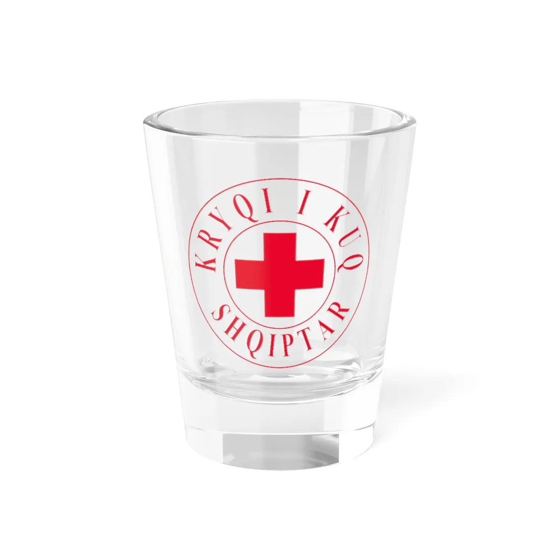 Kryqi i Kuq Shqiptar (Albania) Shot Glass 1.5oz 1.5oz - Go Mug Yourself