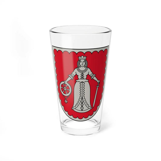 Kuldīgas novads COA (Latvia) (Coat of Arms) Pint Glass 16oz 16oz - Go Mug Yourself