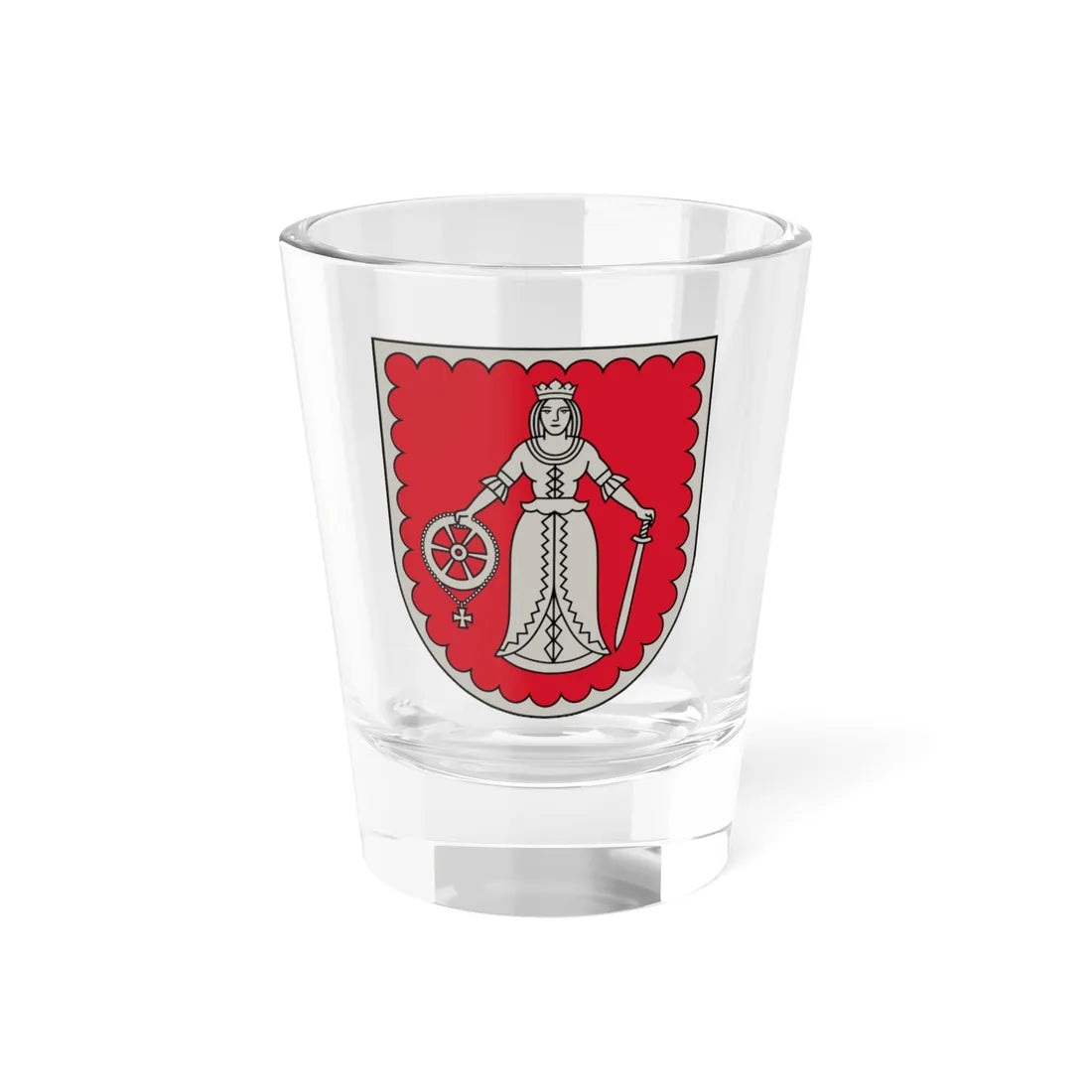 Kuldīgas novads COA (Latvia) (Coat of Arms) Shot Glass 1.5oz 1.5oz - Go Mug Yourself