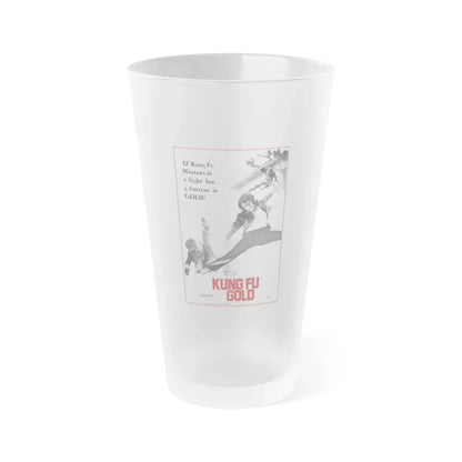 KUNG FU GOLD 1974 Movie Poster - Frosted Pint Glass 16oz 16oz Frosted - Go Mug Yourself