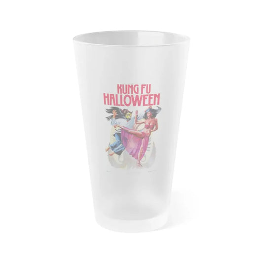 KUNG FU HALLOWEEN 1977 Movie Poster - Frosted Pint Glass 16oz 16oz Frosted - Go Mug Yourself