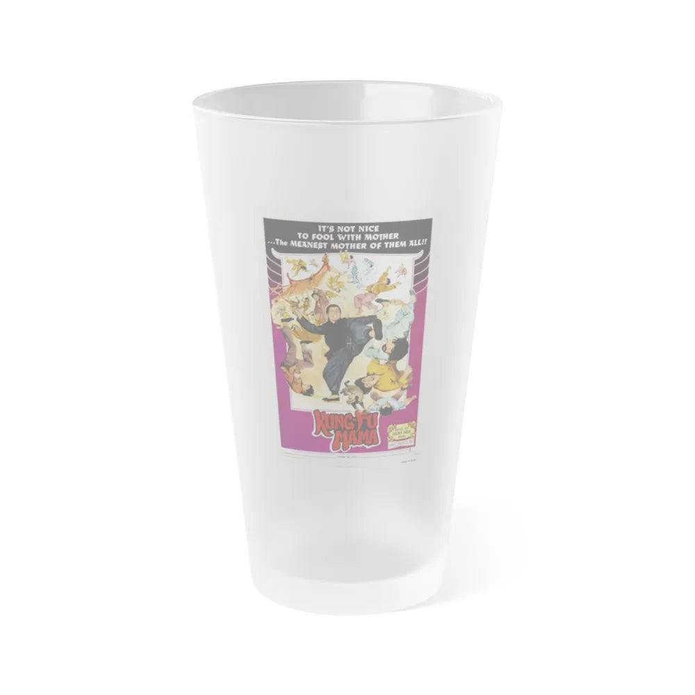 KUNG-FU MAMA 1973 Movie Poster - Frosted Pint Glass 16oz-16oz-Frosted-Go Mug Yourself