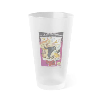 KUNG-FU MAMA 1973 Movie Poster - Frosted Pint Glass 16oz 16oz Frosted - Go Mug Yourself