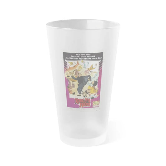 KUNG-FU MAMA 1973 Movie Poster - Frosted Pint Glass 16oz 16oz Frosted - Go Mug Yourself