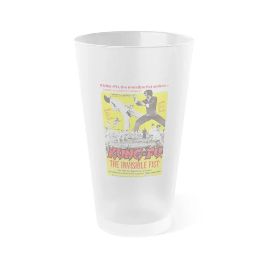 KUNG FU THE INVISIBLE FIST 1972 Movie Poster - Frosted Pint Glass 16oz 16oz Frosted - Go Mug Yourself