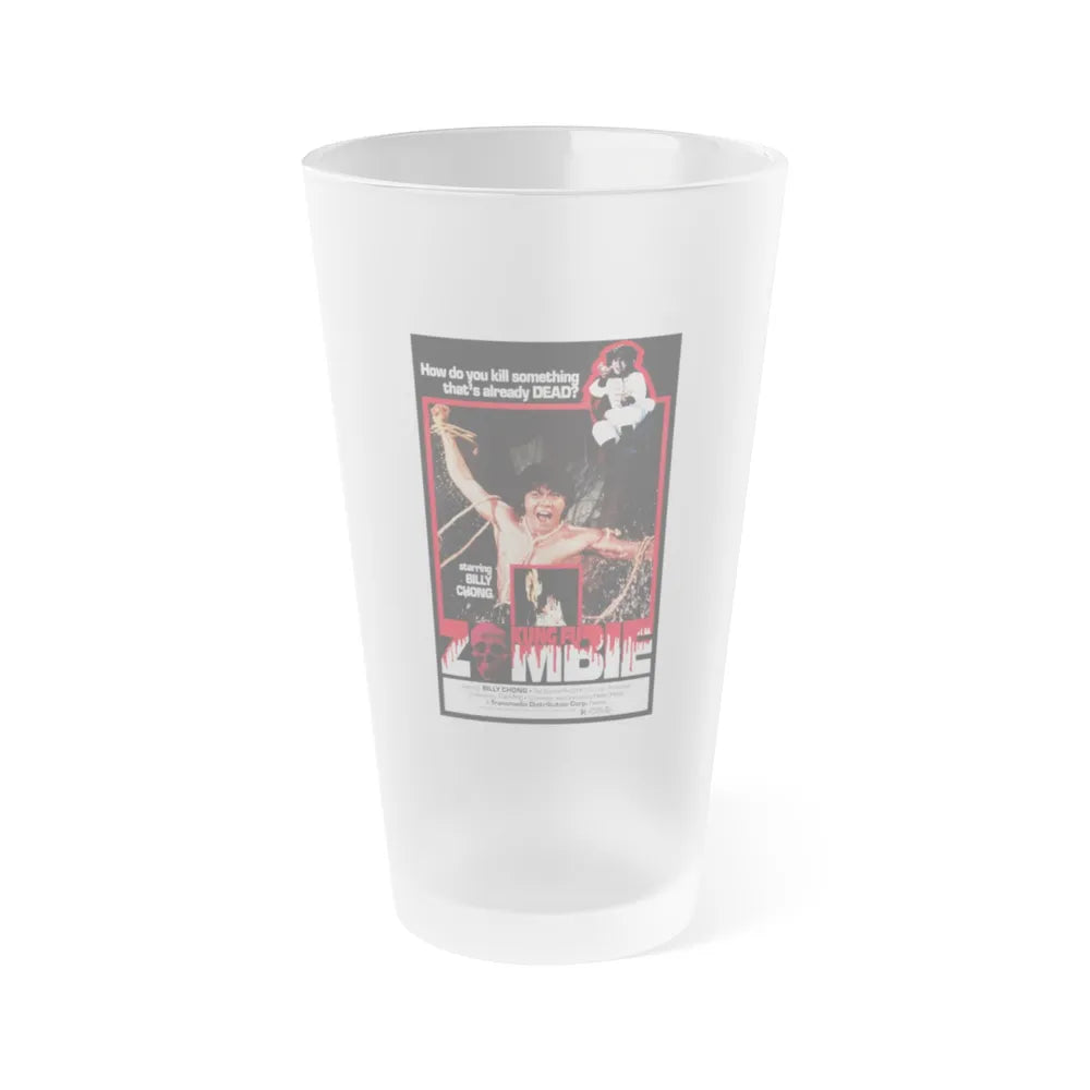 KUNG FU ZOMBIE 1981 Movie Poster - Frosted Pint Glass 16oz-16oz-Frosted-Go Mug Yourself