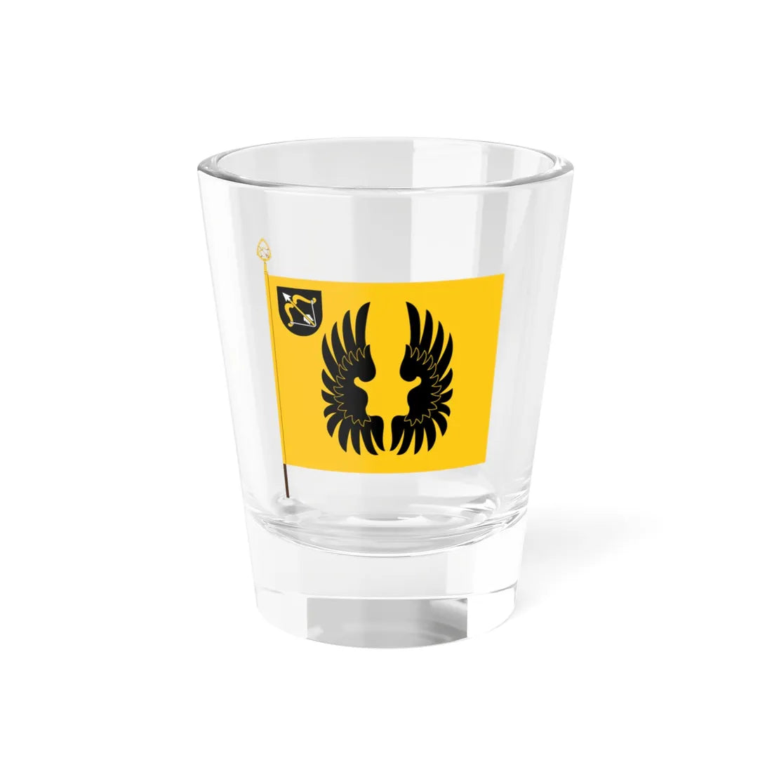 Kuopion huoltopataljoonan lippu (Finland) Shot Glass 1.5oz 1.5oz - Go Mug Yourself