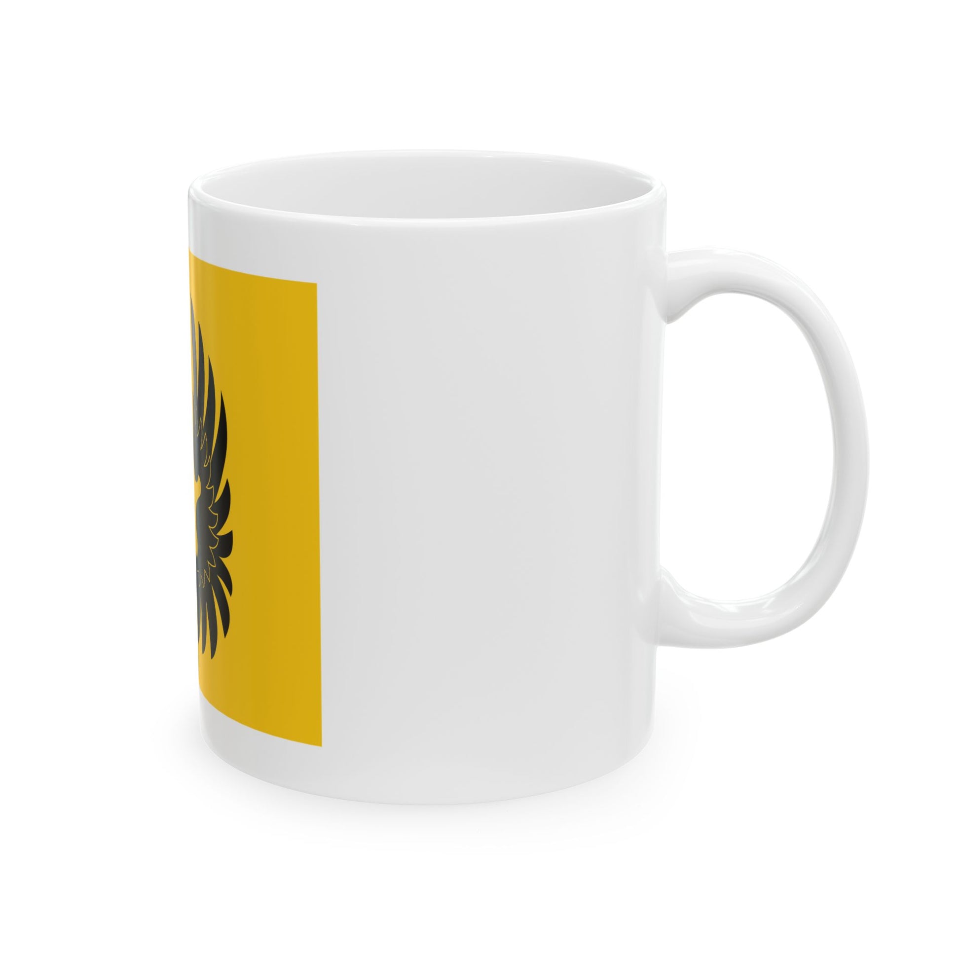 Kuopion huoltopataljoonan lippu (Finland) White Coffee Mug-Go Mug Yourself