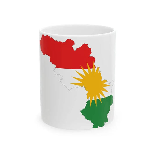 Kurdistan-Flagmap (Iraq) White Coffee Mug 11oz - Go Mug Yourself