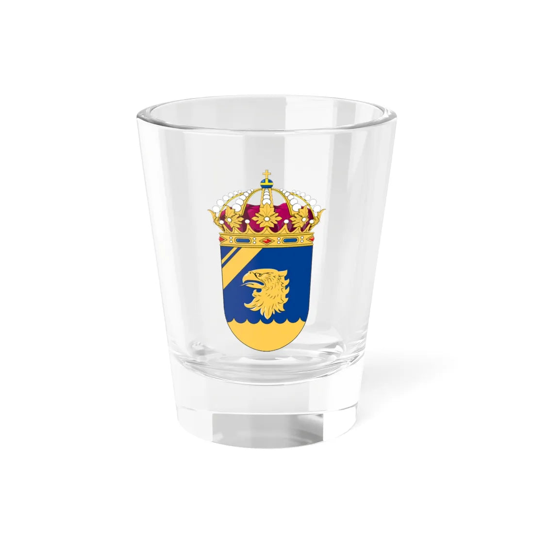 Kustbevakningens vapen (Sweden) (Coat of Arms) Shot Glass 1.5oz 1.5oz - Go Mug Yourself