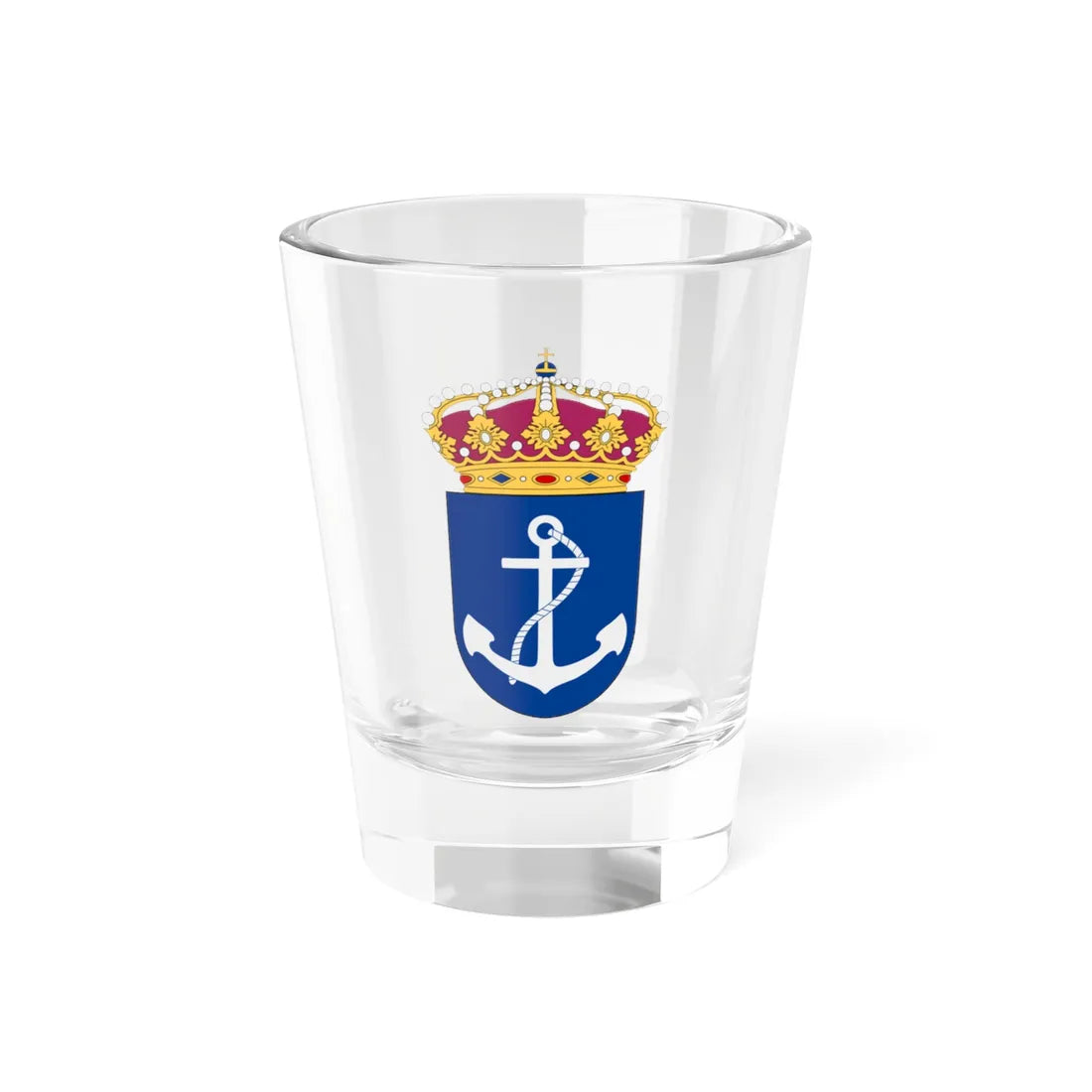 Kustflottan vapen (Sweden) (Coat of Arms) Shot Glass 1.5oz 1.5oz - Go Mug Yourself