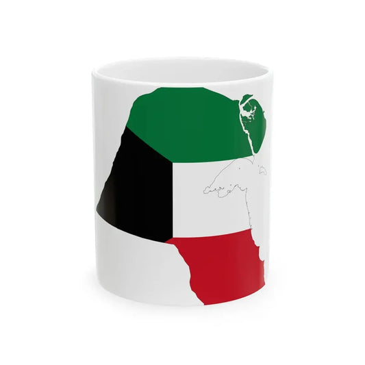 Kuwait-Flagmap (Kuwait) White Coffee Mug 11oz - Go Mug Yourself