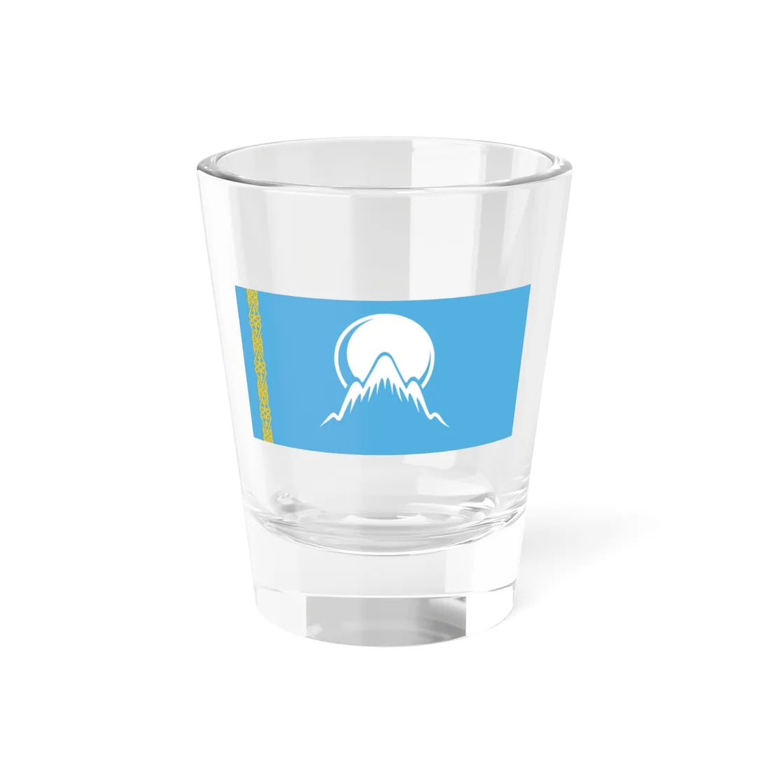 Kyrgyzstan 2011 Flag Proposals Set 5 Flag 3 (Kyrgyzstan) Shot Glass 1.5oz 1.5oz - Go Mug Yourself
