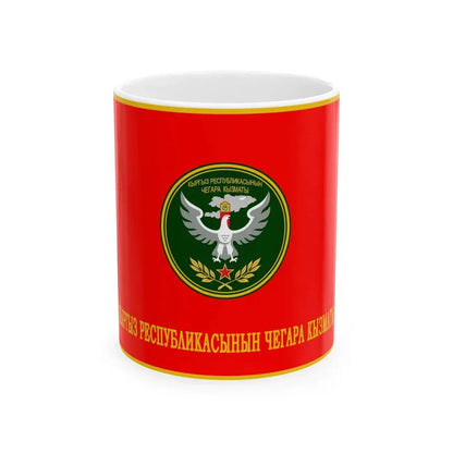 Kyrgyzstan Border Service Flag Reverse (Kyrgyzstan) White Coffee Mug 11oz - Go Mug Yourself