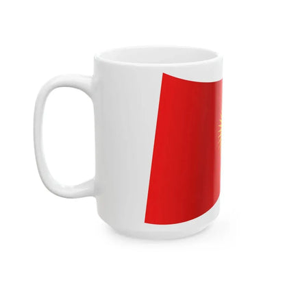 Kyrgyzstan Flag - iconic waving (Kyrgyzstan) White Coffee Mug - Go Mug Yourself