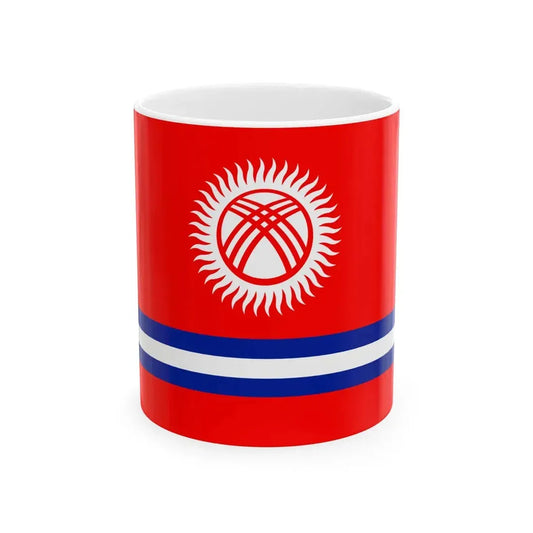 Kyrgyzstan Flag Proposal 4 2011 (Kyrgyzstan) White Coffee Mug 11oz - Go Mug Yourself