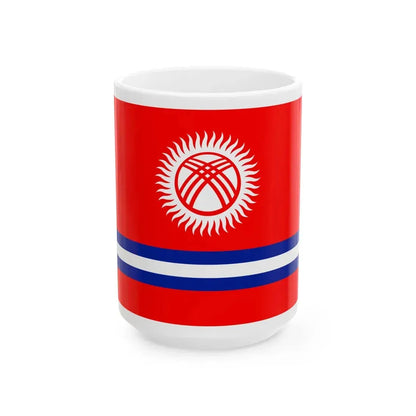 Kyrgyzstan Flag Proposal 4 2011 (Kyrgyzstan) White Coffee Mug 15oz - Go Mug Yourself