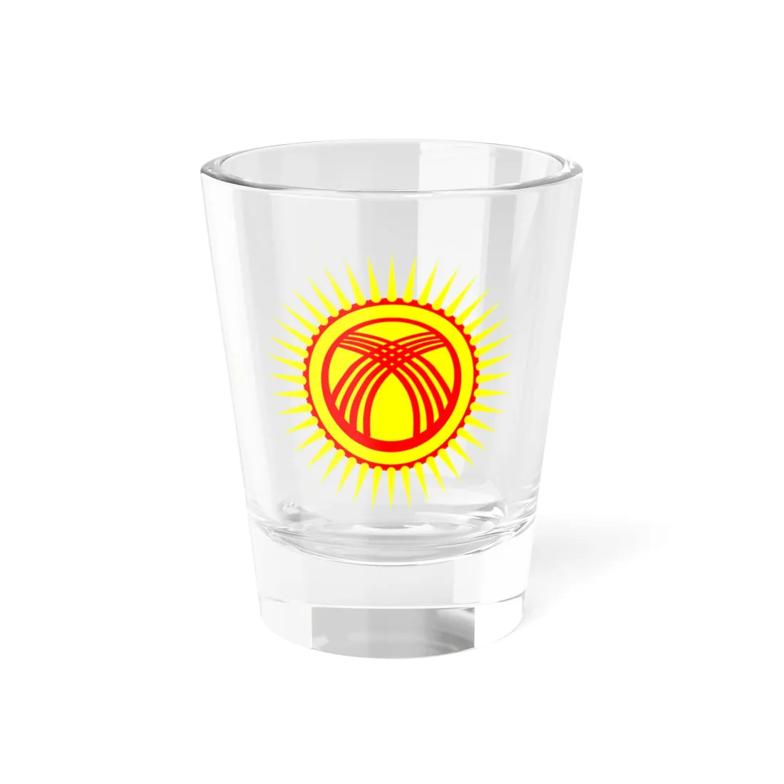Kyrgyzstan flag tunduk (Kyrgyzstan) Shot Glass 1.5oz 1.5oz - Go Mug Yourself