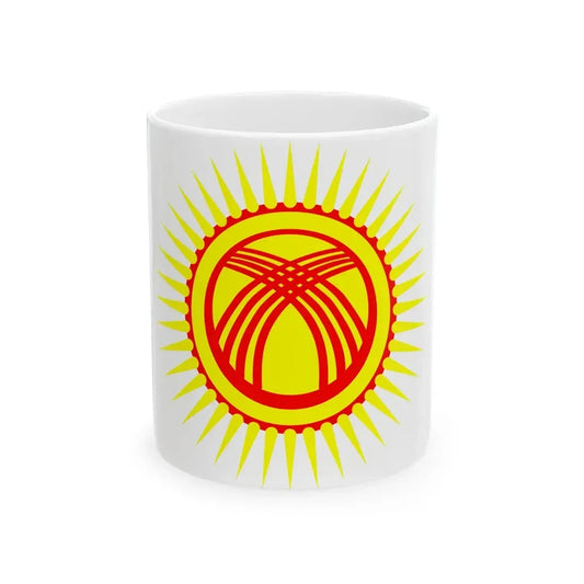 Kyrgyzstan flag tunduk (Kyrgyzstan) White Coffee Mug 11oz - Go Mug Yourself