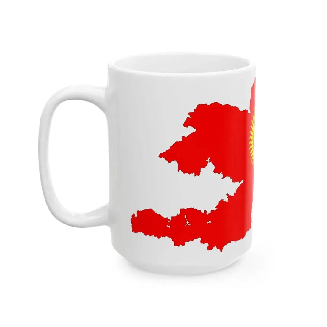 Kyrgyzstan-Flagmap 1992-2023 (Kyrgyzstan) White Coffee Mug - Go Mug Yourself