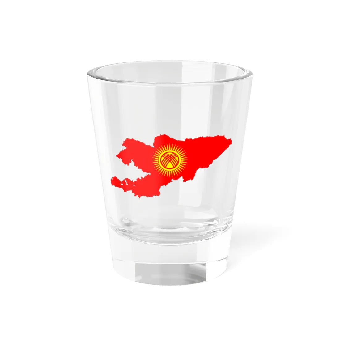 Kyrgyzstan-Flagmap (Kyrgyzstan) Shot Glass 1.5oz 1.5oz - Go Mug Yourself