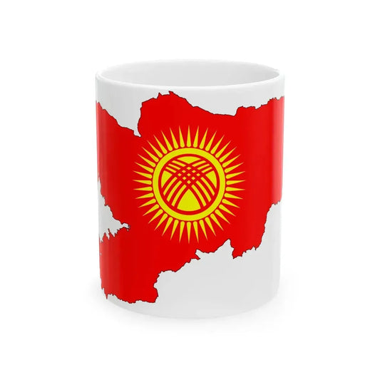 Kyrgyzstan-Flagmap (Kyrgyzstan) White Coffee Mug 11oz - Go Mug Yourself