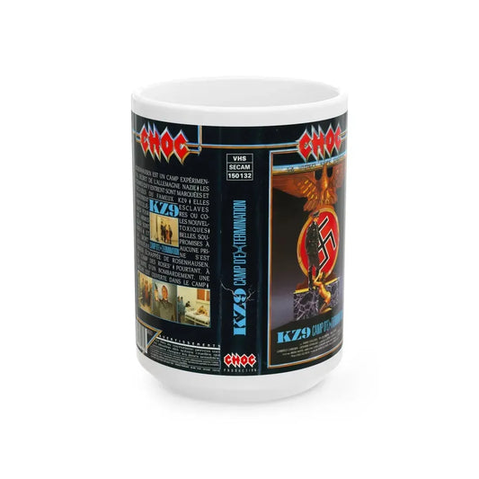 KZ9 CAMP DEXTERMINATION (VHS COVER) - White Coffee Mug 15oz - Go Mug Yourself