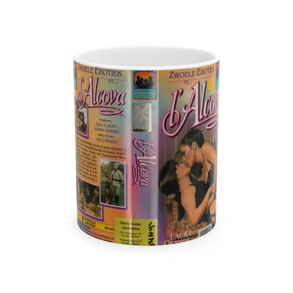 L ALCOVA (VHS COVER) - White Coffee Mug-11oz-Go Mug Yourself