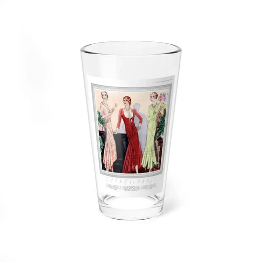 L'echo de Paris, McCall's magazine, February 1930 - Pint Glass 16oz 16oz - Go Mug Yourself